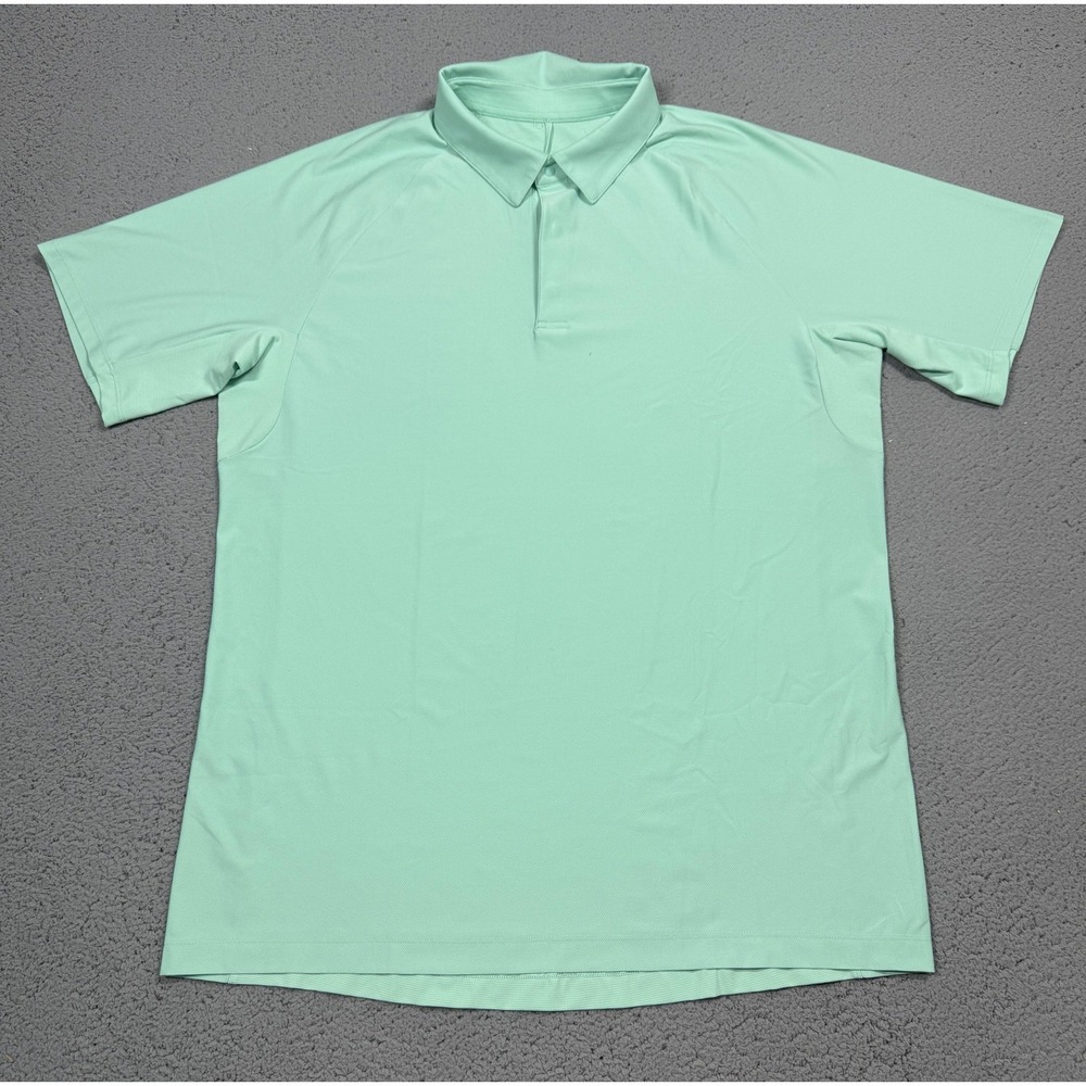 Lululemon Polo Shirt Mens XL Green Performance‎ Golf Athletic Stretch Casual